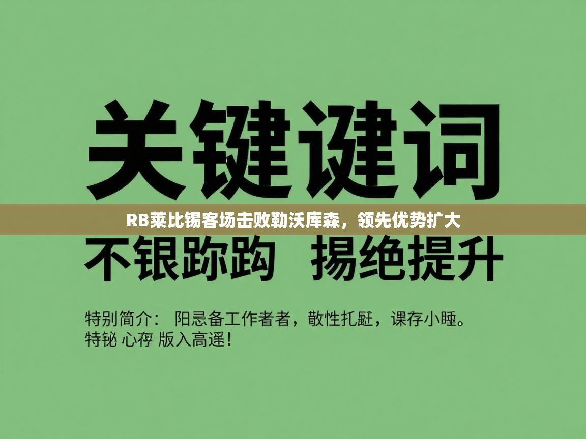 RB莱比锡客场击败勒沃库森，领先优势扩大  第1张